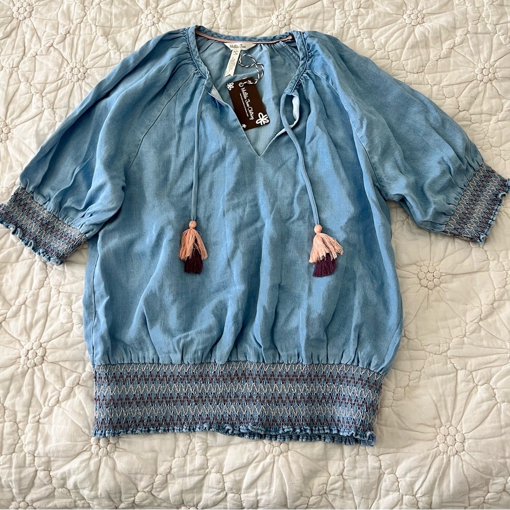 Matilda Jane chambray top